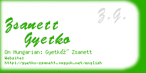 zsanett gyetko business card